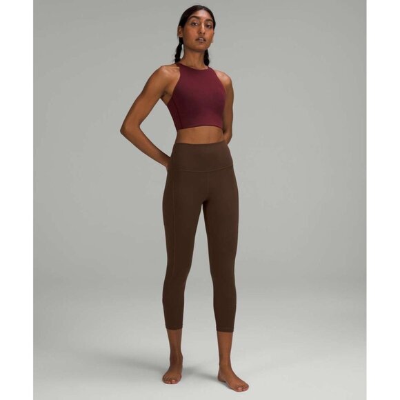 LULULEMON Align Pockets 25" Java Brown High Rise Cropped Leggings, Size 4 - Picture 1 of 14